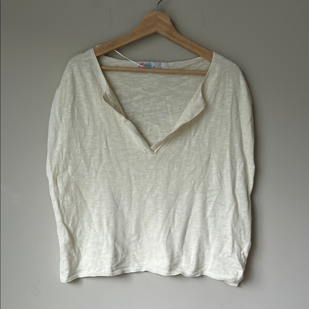 Free People Marine Del Sol Top Cream XS